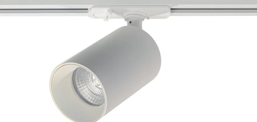 Oz spotskinne 3 spotter 1 meter - Pure white/Svart