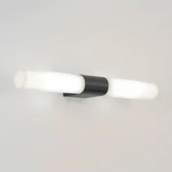Padova vegglampe for baderom IP44 G9 - Svart/Opal
