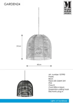 Pendel Svart 40 - Garden 24 - Svart