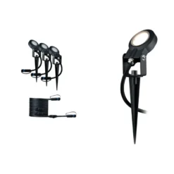 Plug & Shine Sting spot med spyd 6,4W 3000 Kelvin IP67 - 3 pakning utbyggingssett