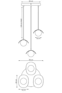 Ritual takpendel 3-lys