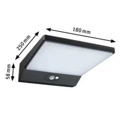 Ronas vegglampe utendørs 5W 3000 Kelvin m/bevegelses sensor - Solcelle