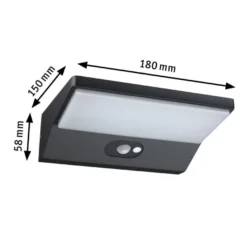 Ronas vegglampe utendørs 3,4W 3000 Kelvin m/bevegelses sensor - Solcelle
