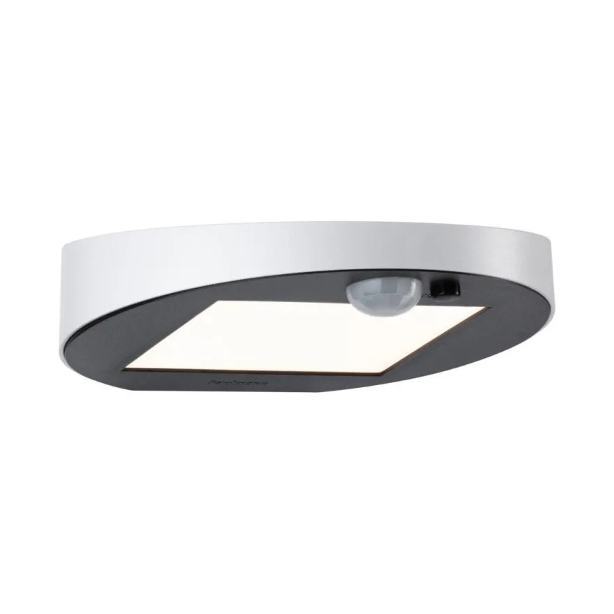 Ryse vegglampe utendørs 1,2W 3000 Kelvin m/bevegelses sensor - Solcelle