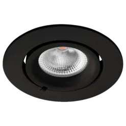 Sargas Rotatable lavtbyggende downlight 8W 2700K Dimbar IP20 - Svart