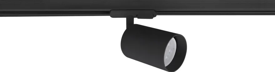 Secco spotskinne 3 spotter 1 meter - Svart