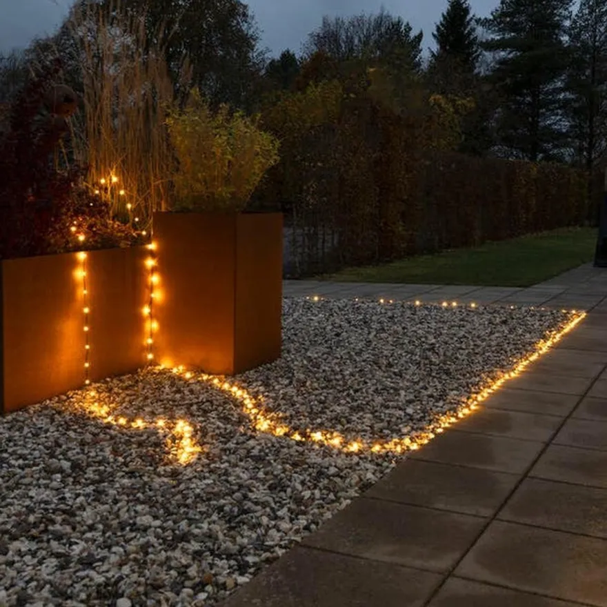 ShineLine 100 amber micro led slynge 10 meter IP44 - Utendørs