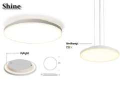 Shine 300 taklampe CS/PS 10/18/24W 2700/3000K Dimbar - Hvit