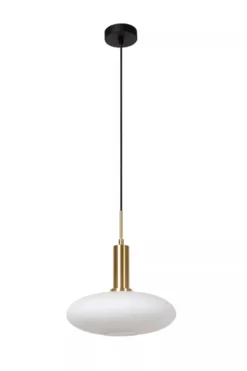 Singala takpendel 30 cm - Svart/Opal/Messingfarget