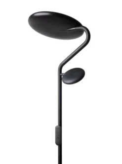 Slim uplight gulvlampe med leselys og fjernkontroll