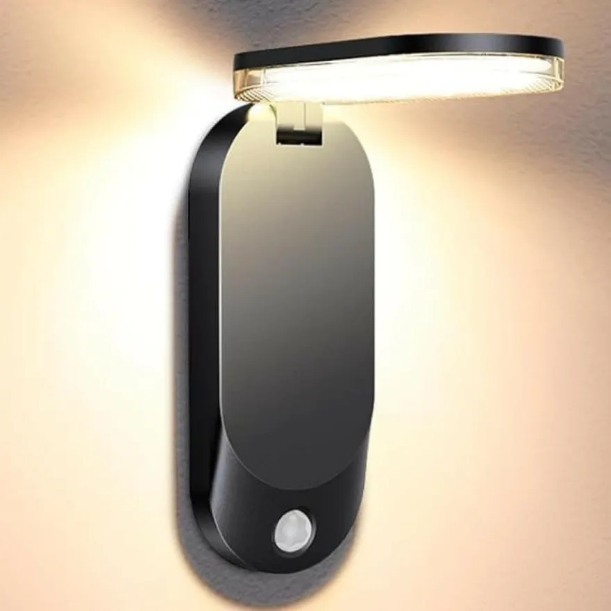 Solar vegglampe 5W 3000 Kelvin IP65 utendørs med solcelle og sensor