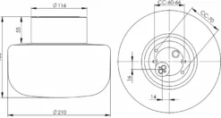 Solenne 210/165 tak/vegglampe IP44 E27