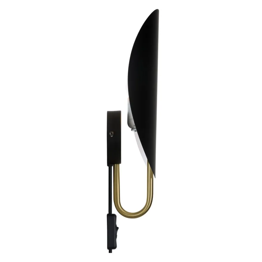 Spargo vegglampe - Svart/Messing