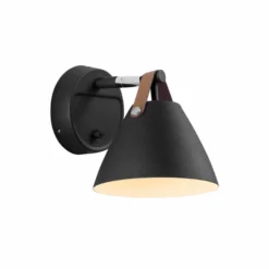 Strap vegglampe - Svart