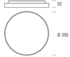Stripe Trim 350 taklampe IP54 2700/3000 Kelvin 18/24/32W Dimbar
