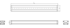 Super Linear skinne 61 cm 10W 3000K dimbar - Hvit