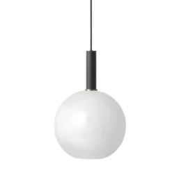 Taklampe Collect Opal Sphere-High Socket svart