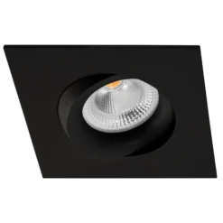 Tigrus 360° Square Rotatable lavtbyggende downlight 8W 1800-3000K Dim2Warm IP44 - Svart