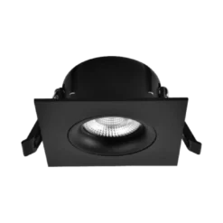Tigrus 360° Square Rotatable lavtbyggende downlight 8W 1800-3000K Dim2Warm IP44 - Svart