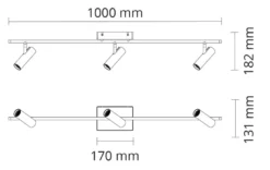 Tube Micro Track taklampe 18W 2000-2800K dim to warm