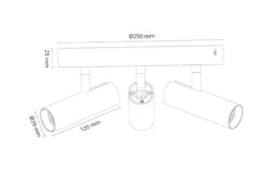 Tube Micro Trio taklampe 3000K dimbar
