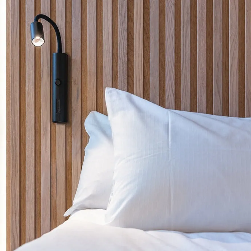 Tube vegglampe med USB 3000K dimbar