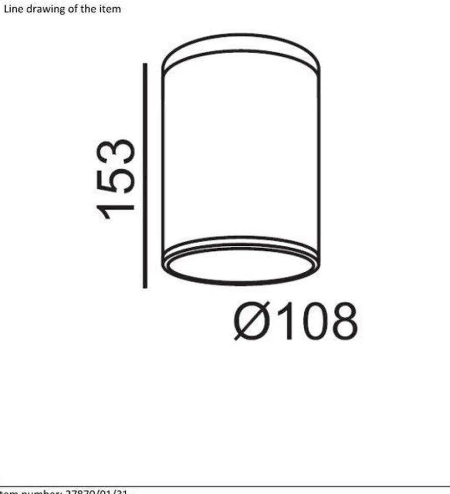 Tubix takspot utendørs IP54 E27