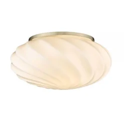 Twist taklampe - Antikk messing / Opal