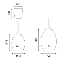 Unika takpendel small