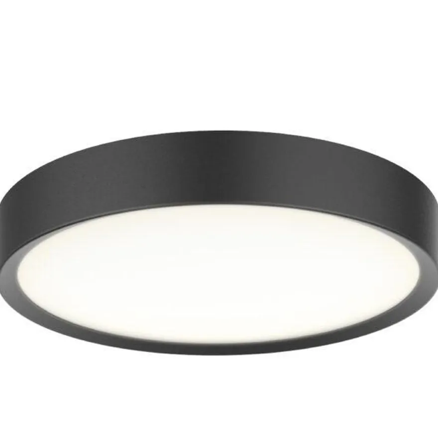 Universal taklampe 33 cm 3-step dim 18W 3000 Kelvin IP44 - Svart
