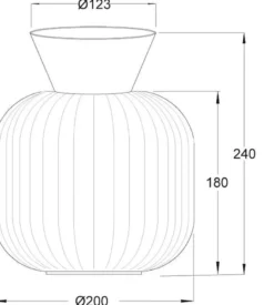 Vanja taklampe 20 cm