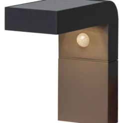 Vegglampe Solcelle med sensor - Svart