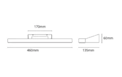 View vegglampe baderom 46 cm 2700K 16W IP44