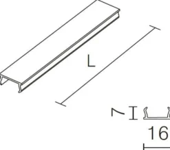 Vox dekklist til skinne 1 meter - Pure White