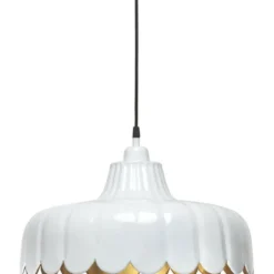 Wells takpendel 45 cm - hvit/gull