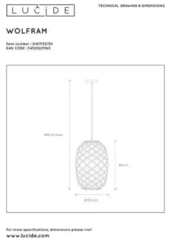Wolfram takpendel 32 cm