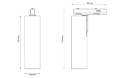 Zip Tube Micro spot 7W LED 2000-2800K dim to warm