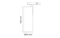 Zip Tube Mini spot 14W LED DTW 2000-4000K